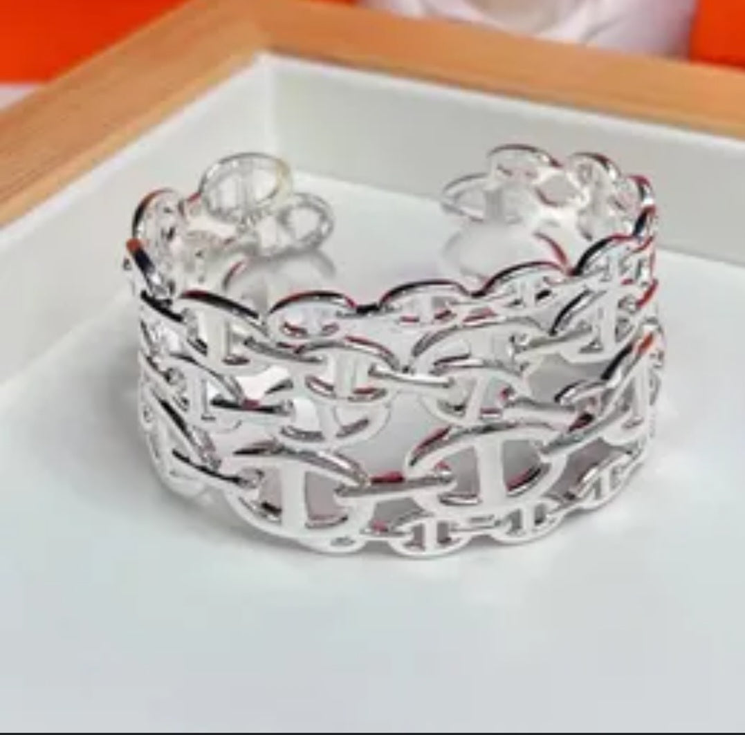 Hermès inspired Cuff bracelet