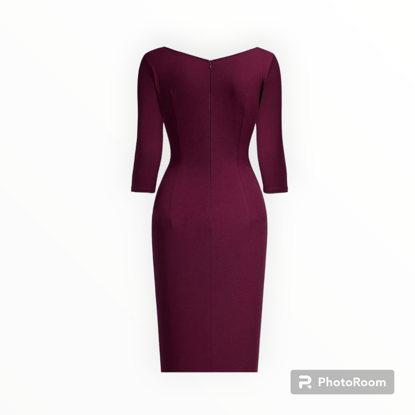 Plus size professional pencil midi dress