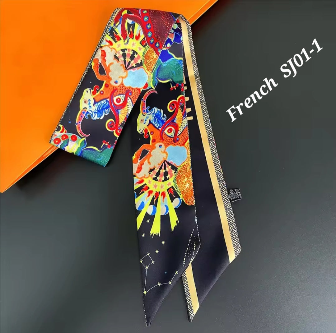 Christian Dior Ribbon Twill Scarves