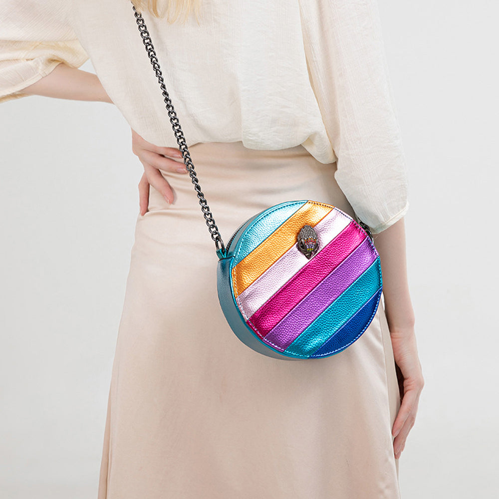 Kurt Geiger rainbow round handbag
