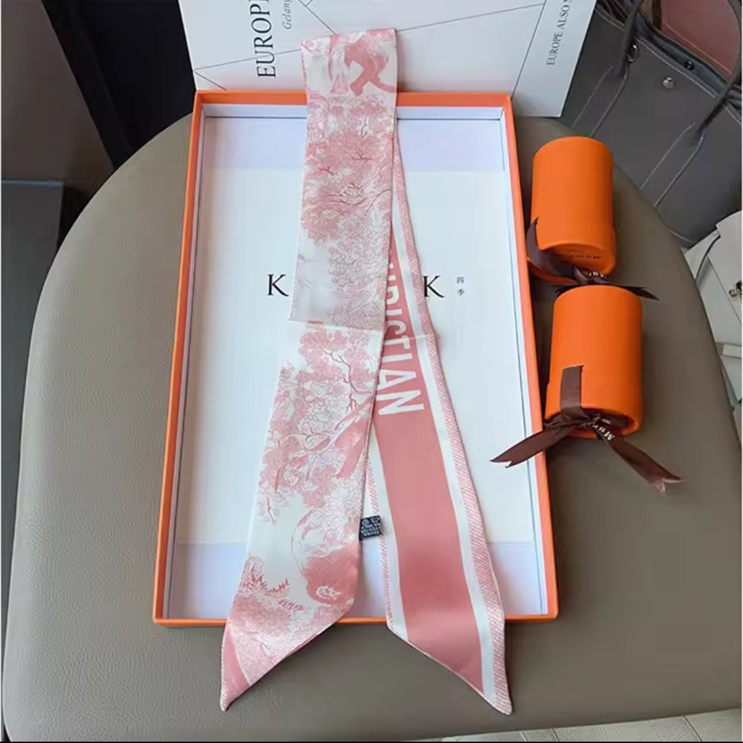 Christian Dior Inspired Twill Ribbon Scarves
