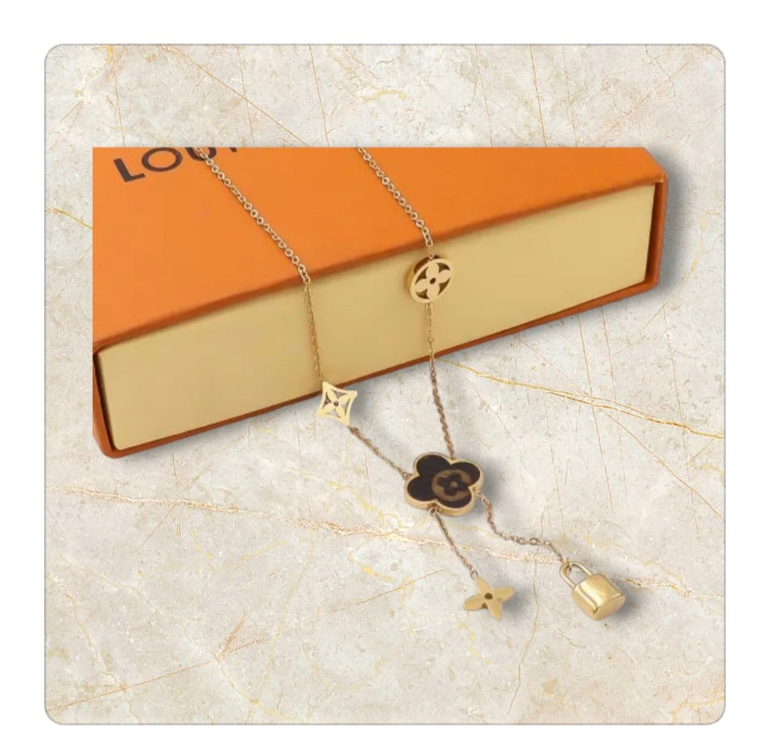 LV inspired necklace