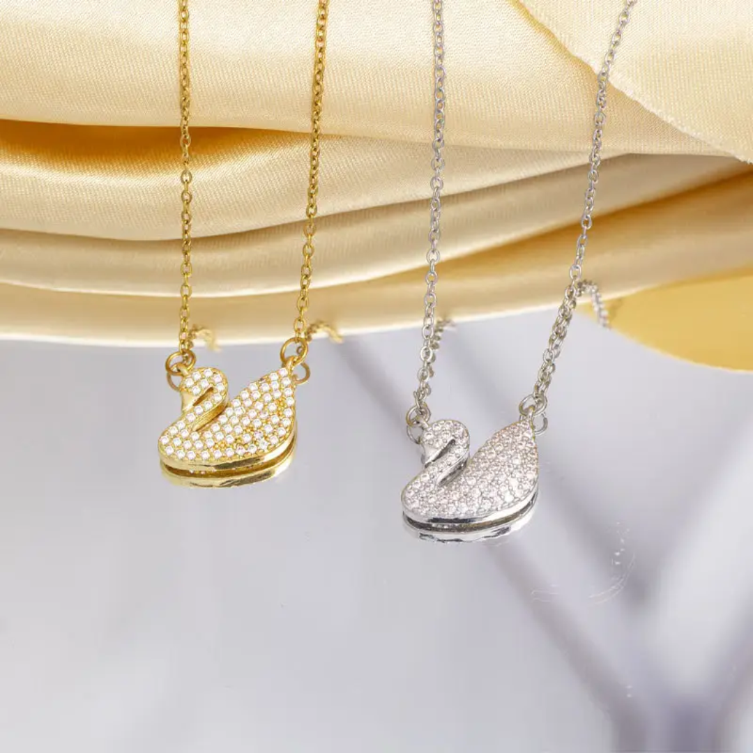 Swarovski Inspired Iconic Swan pendant necklace