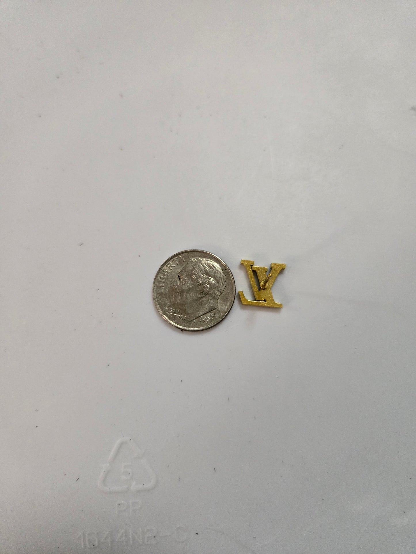 LV inspired stud earrings