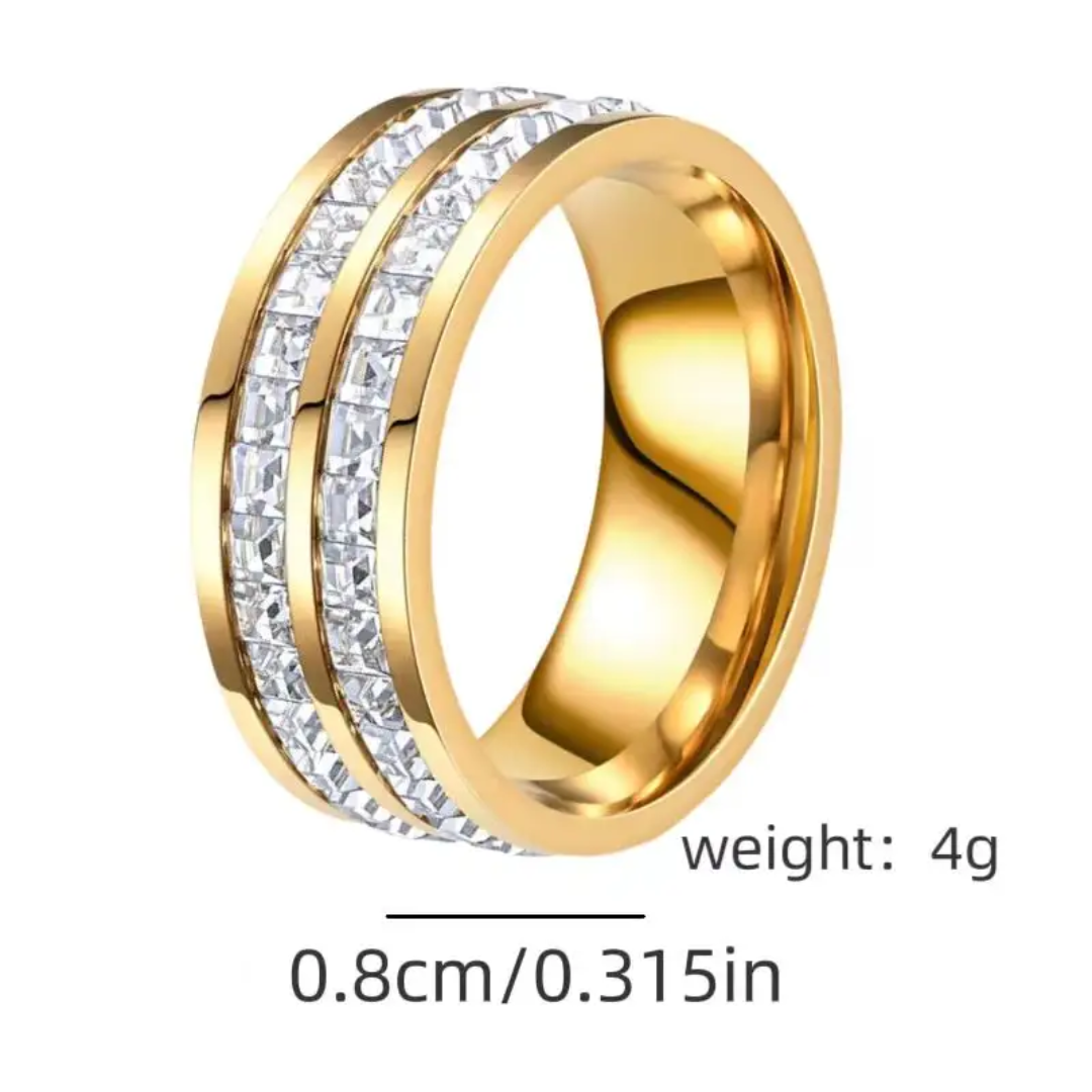 Double Row Diamond Band