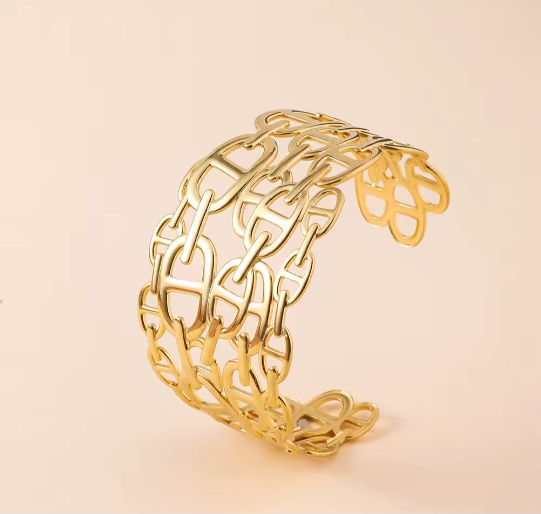 Hermès inspired Cuff bracelet