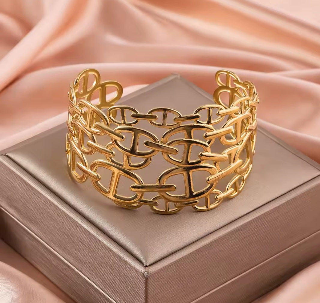 Hermès inspired Cuff bracelet