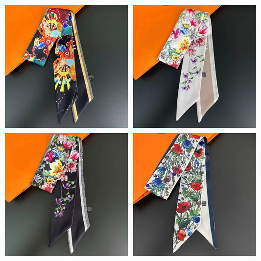 Christian Dior Ribbon Twill Scarves