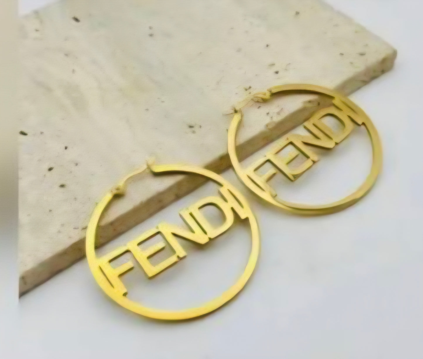 Fendi inspired Hoop Earrings