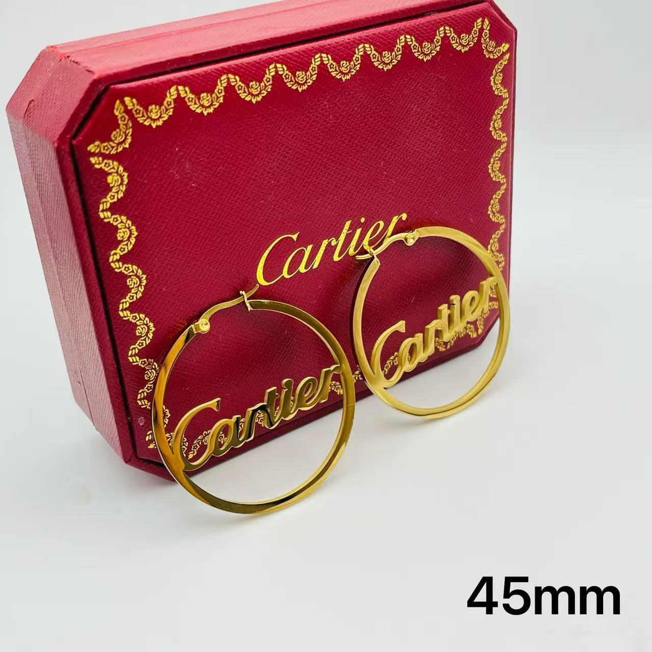 Cartier inspired Hoop Earrings