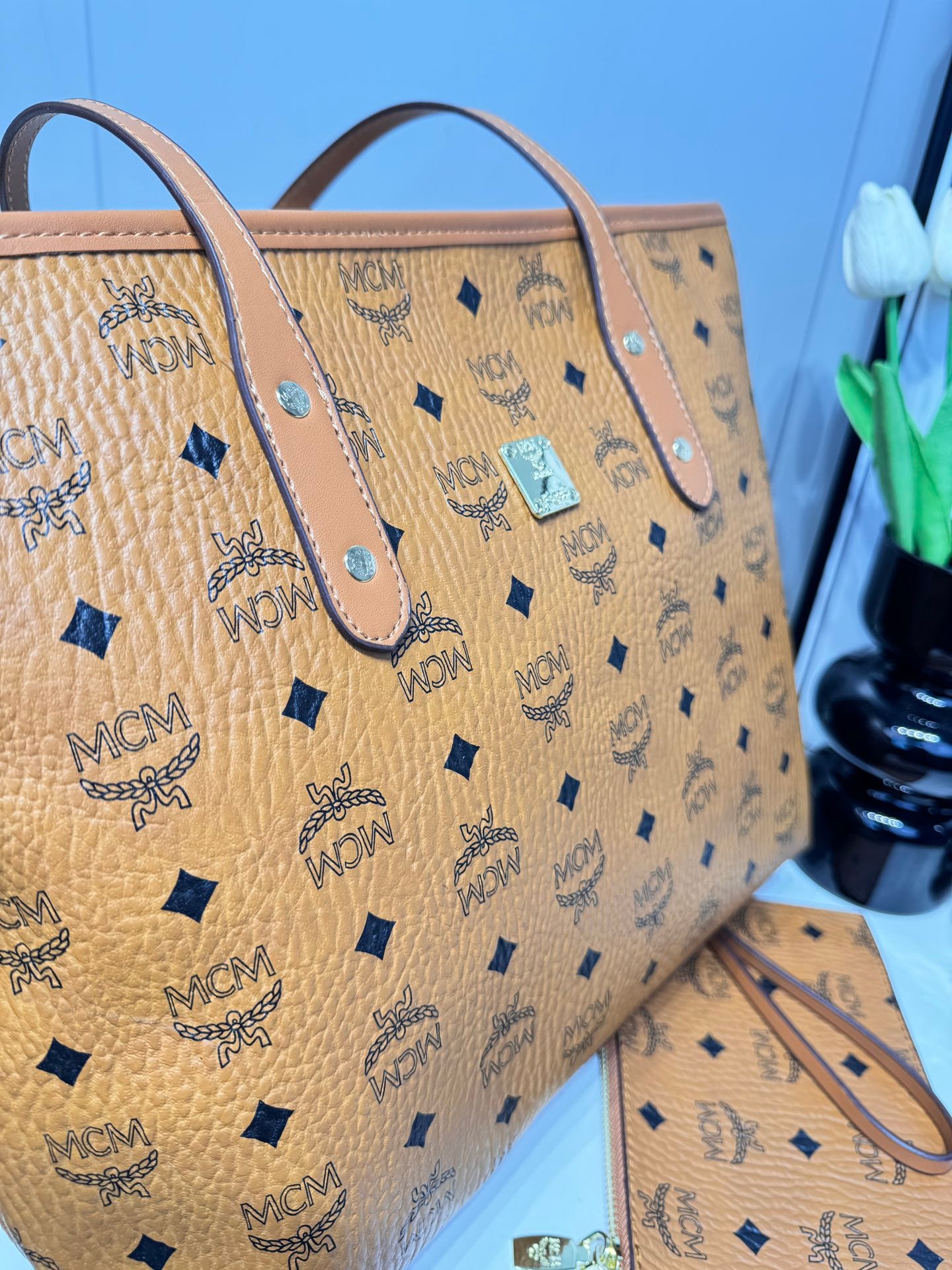 MCM Inspired Tote Bag