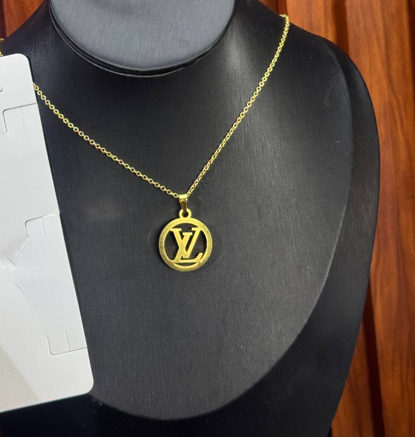 LV Designer Inspired Necklace and Earrings