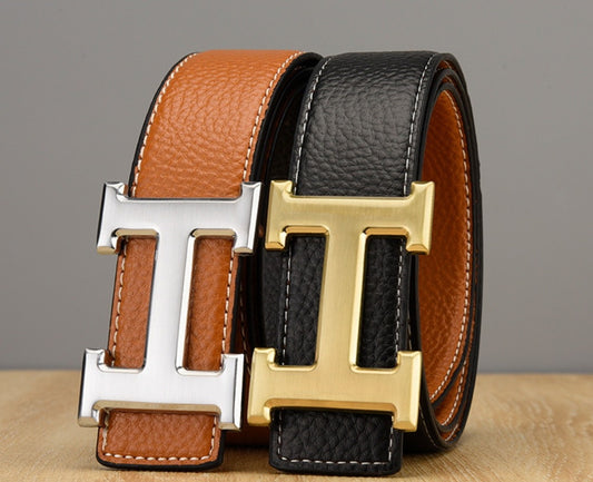 Hermès inspired Reversible Calfskin Belt