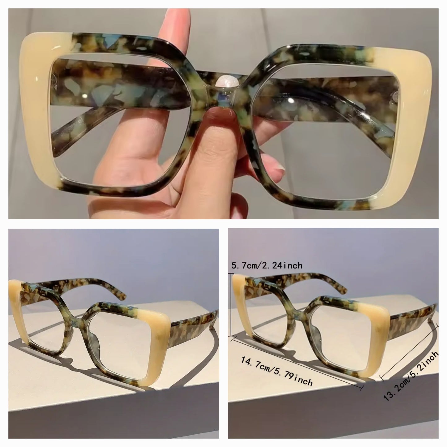 Oversized square Glasses