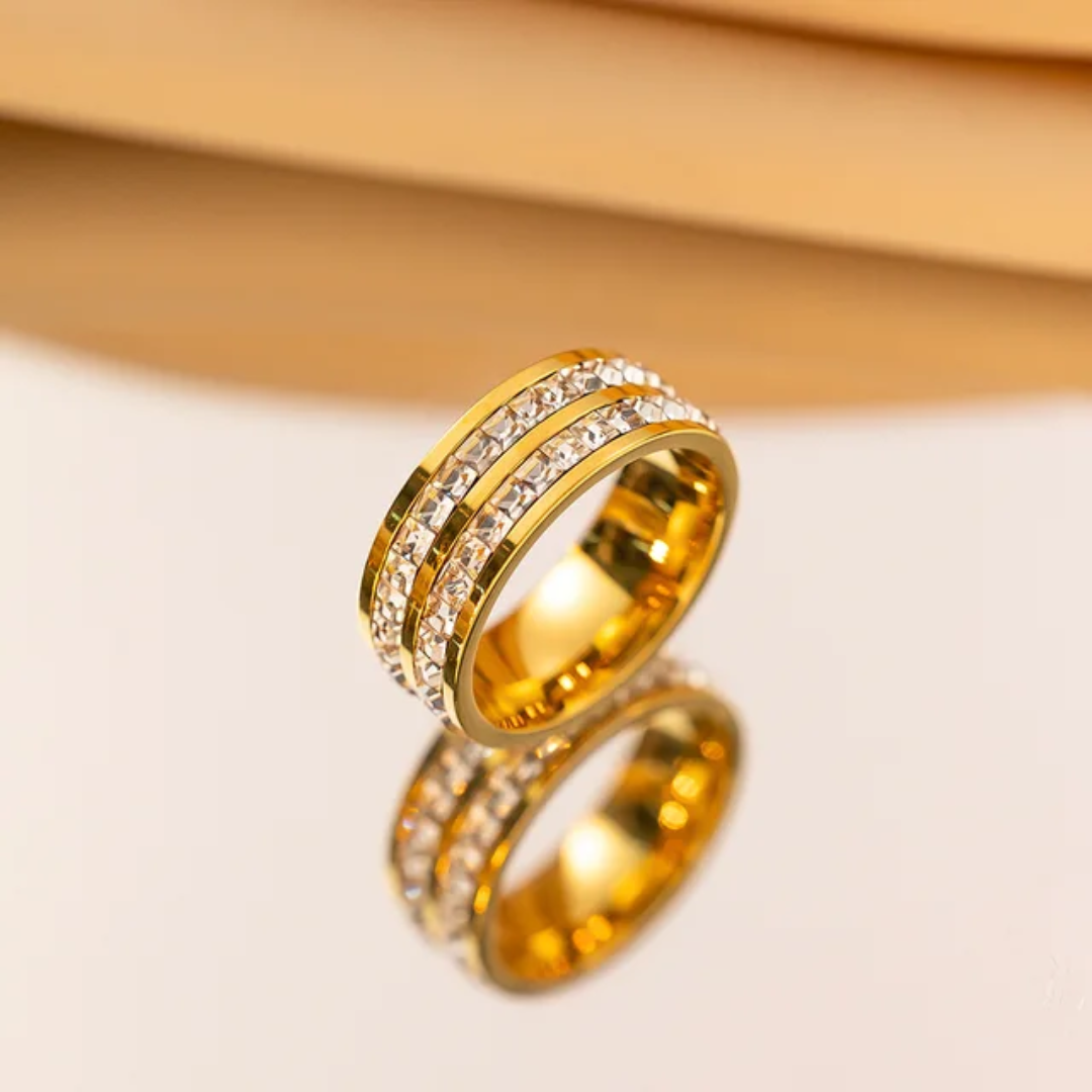Double Row Diamond Band