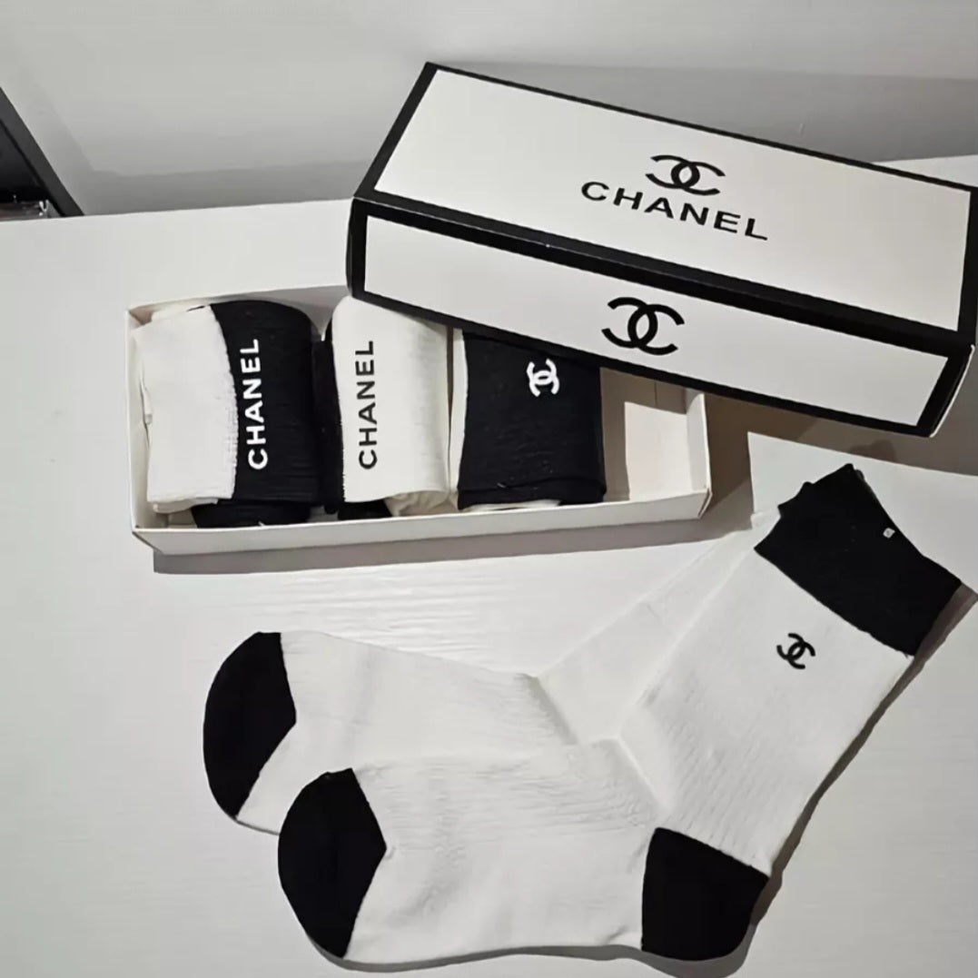 Chanel inspired socks set