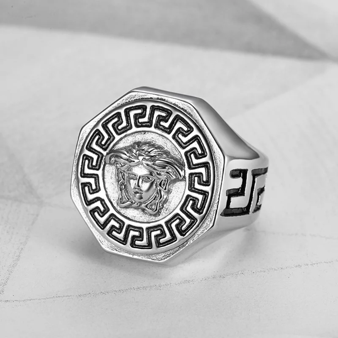 Versace inspired men ring