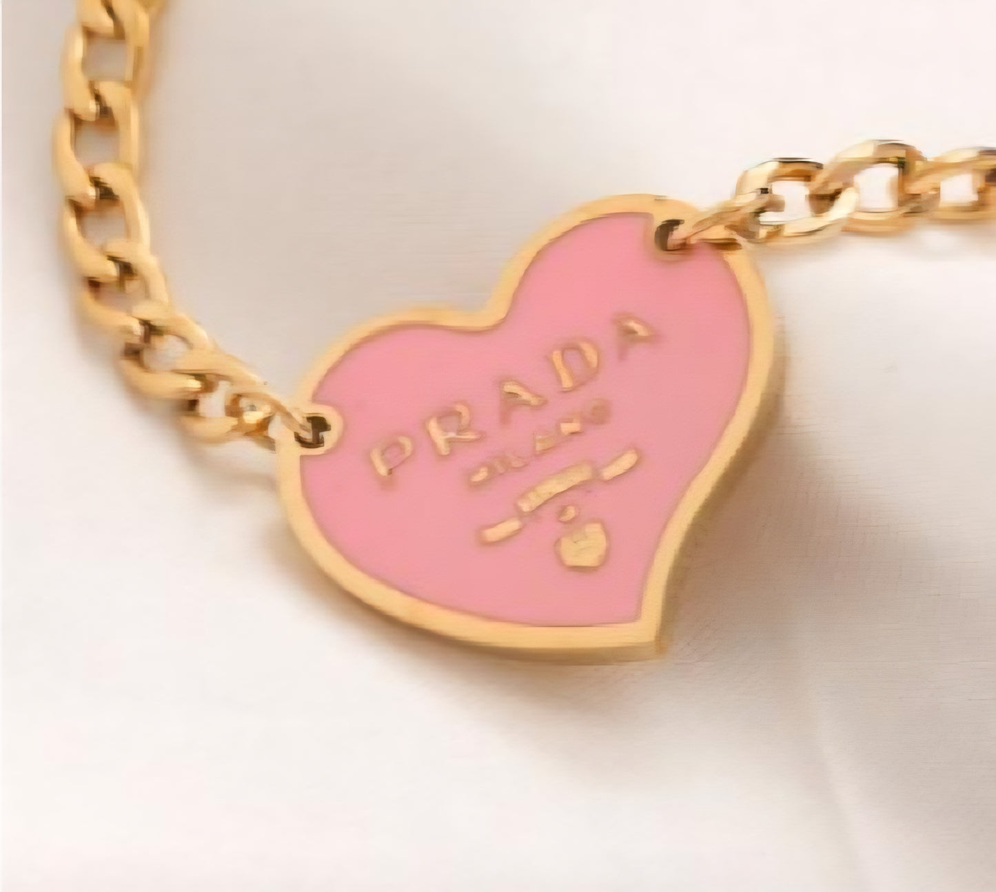 Prada Designer inspired Heart Shape Necklace
