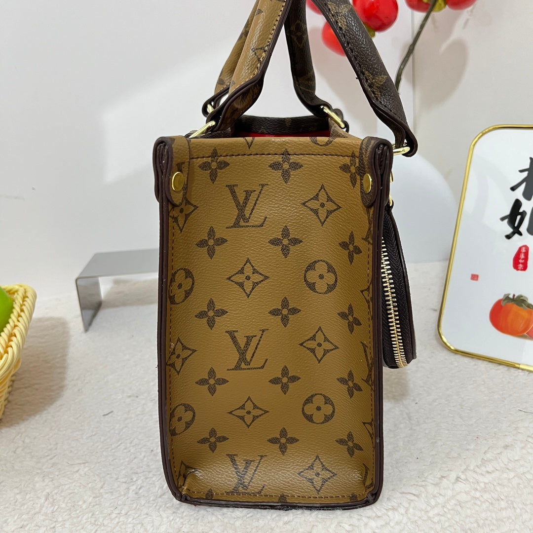 LV inspired reverse tote bag