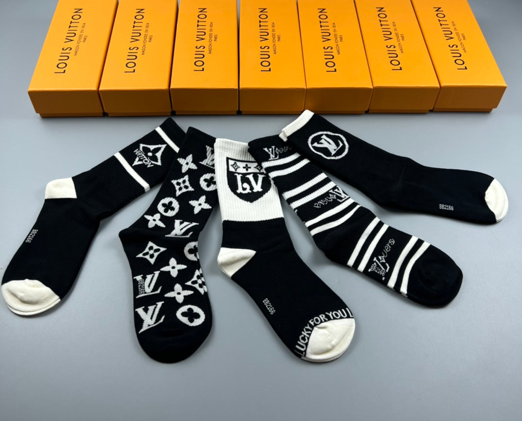 LV Designer Inspired Socks