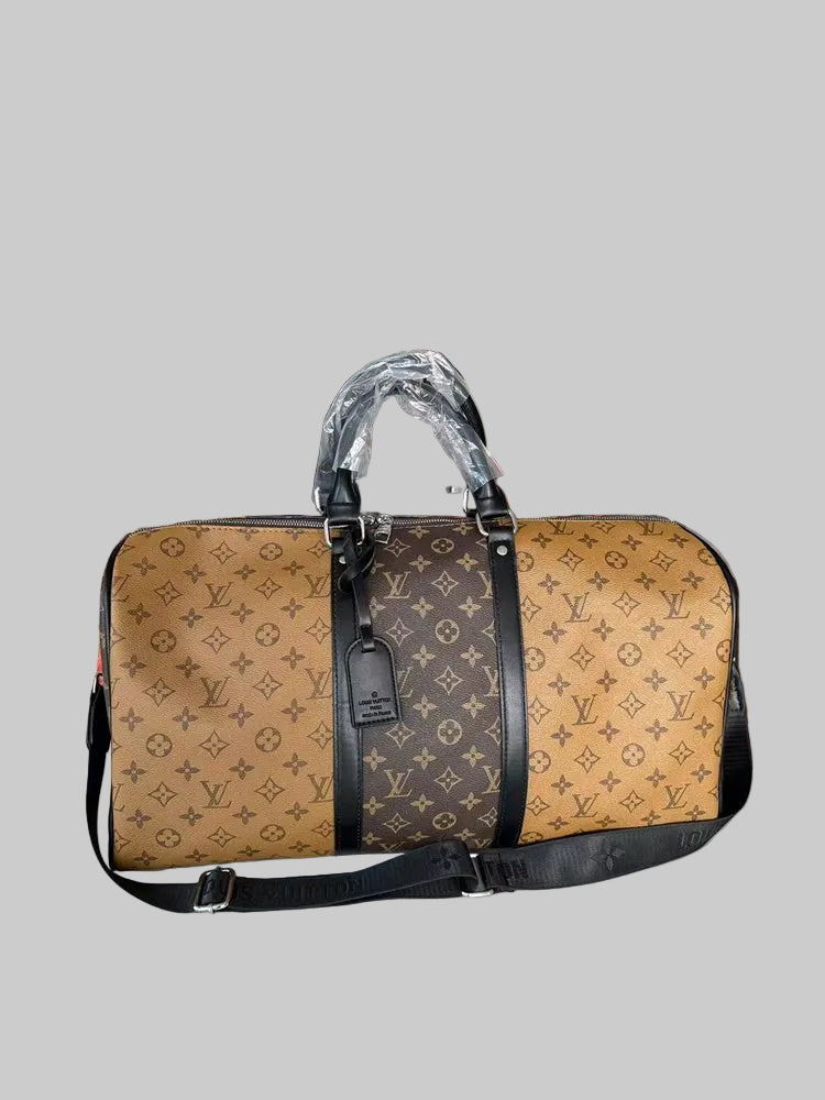 LV Designer Inspired Two-tone Duffle Bag