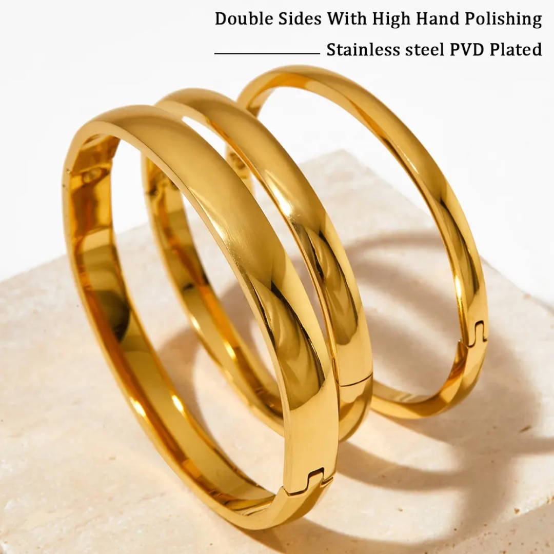 Chunky 8mm Stainless Steel Bangles