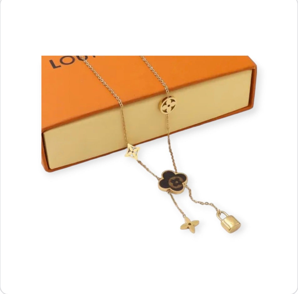 LV inspired necklace
