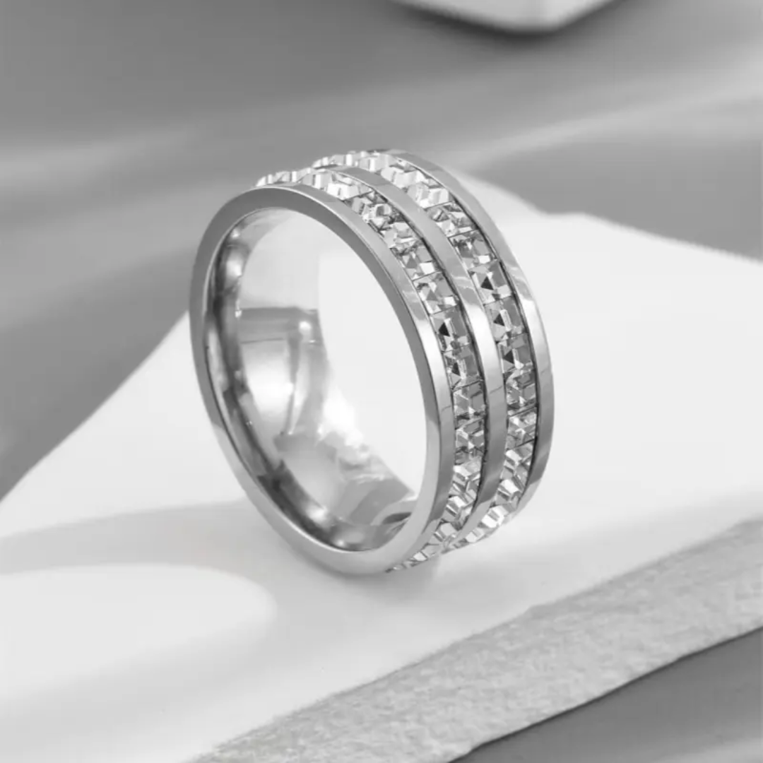 Double Row Diamond Band