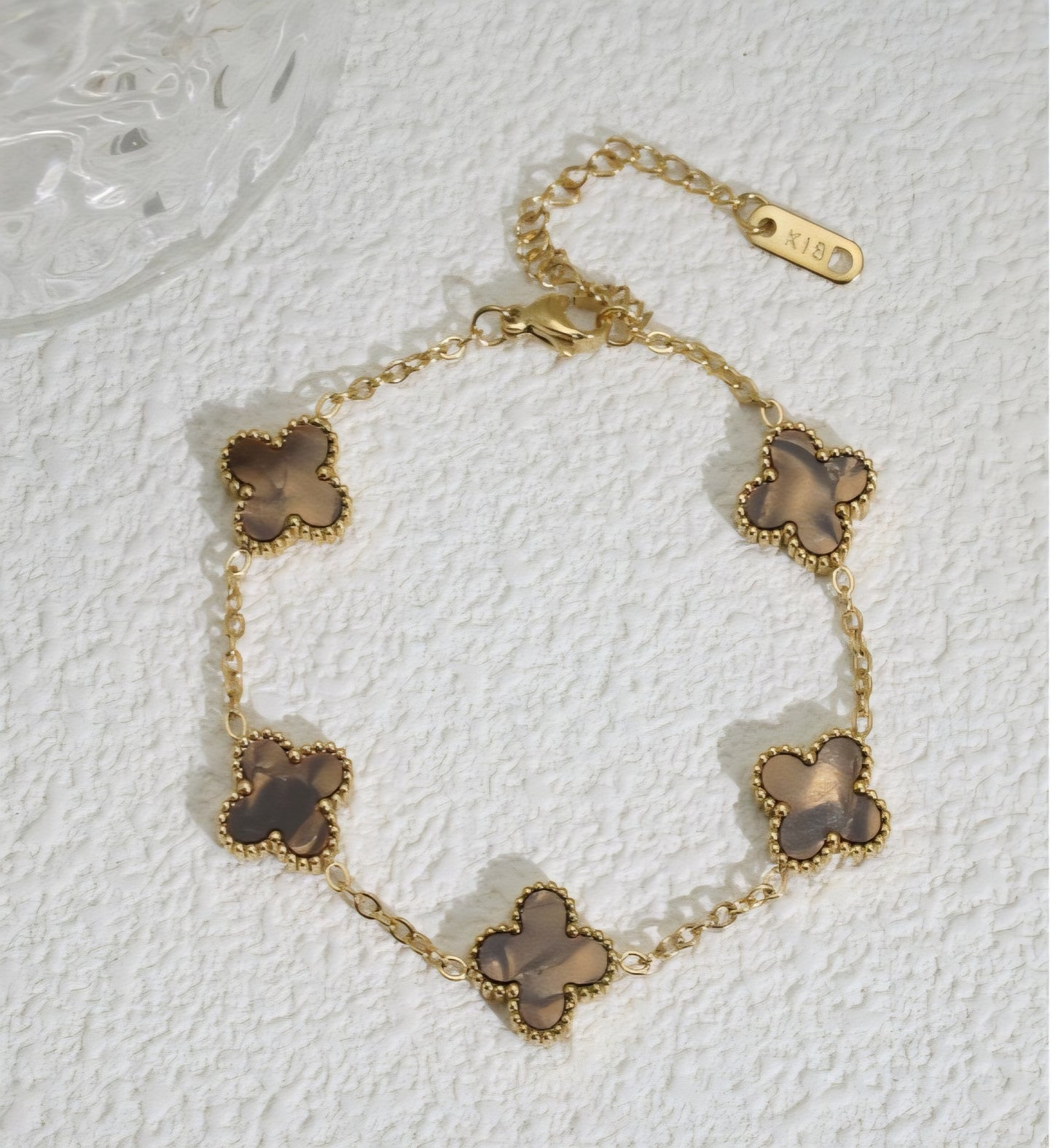 Van Cleef inspired Glossy  Gold 13mm Clover Bracelet Collection