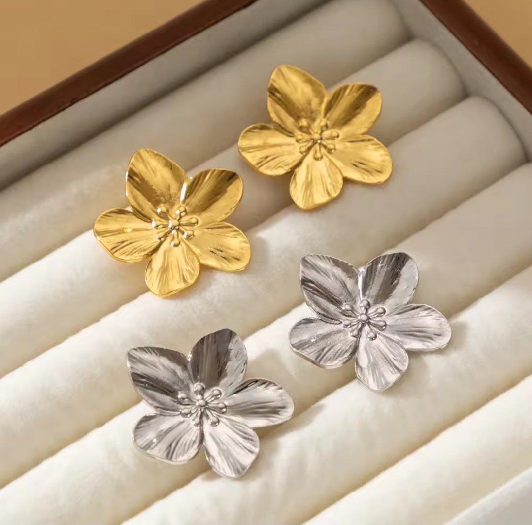 Stainless Steel Flower earrings