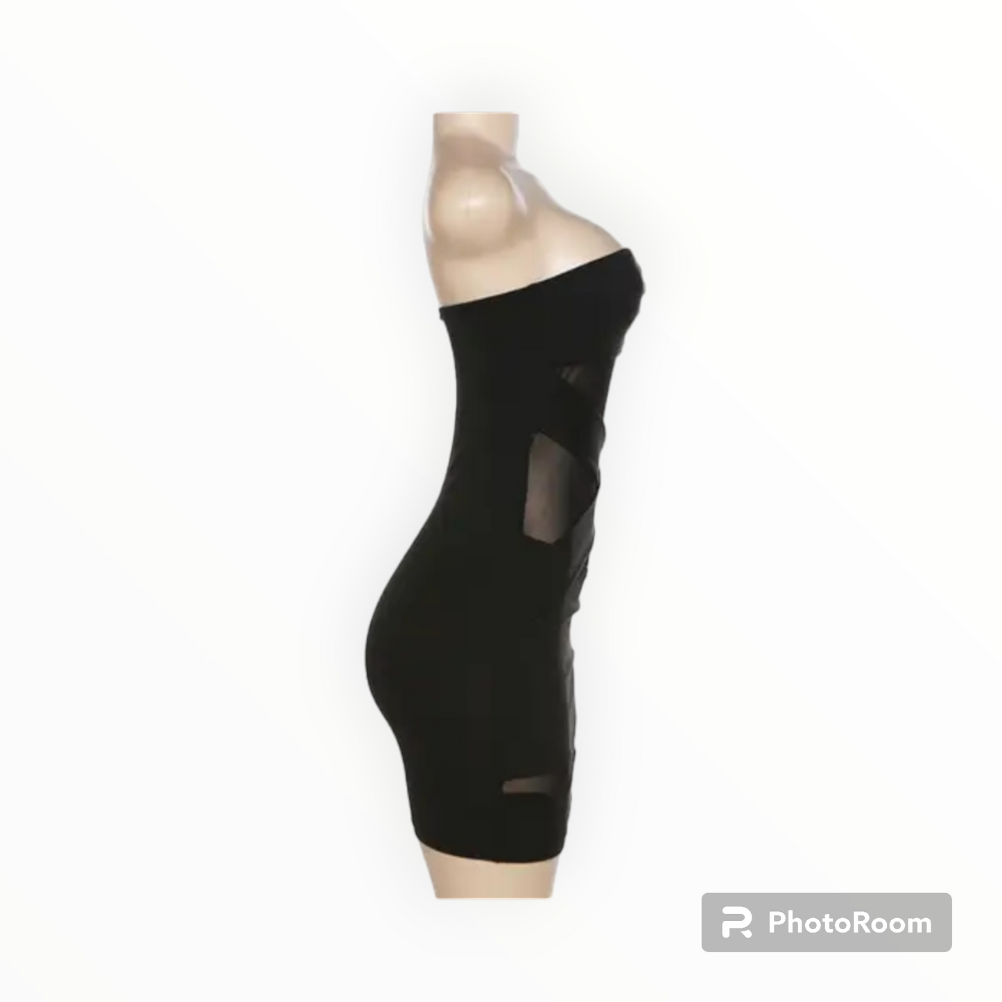 Women cross strap mesh dress