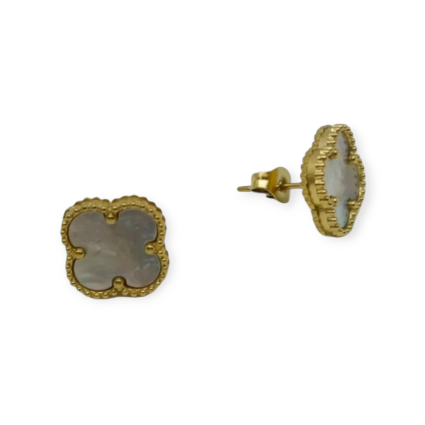 4 leaf clover earrings 13mm