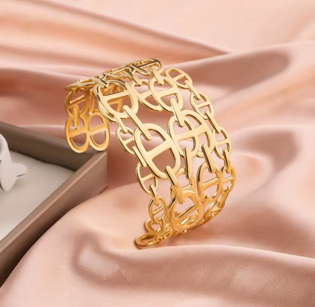 Hermès inspired Cuff bracelet