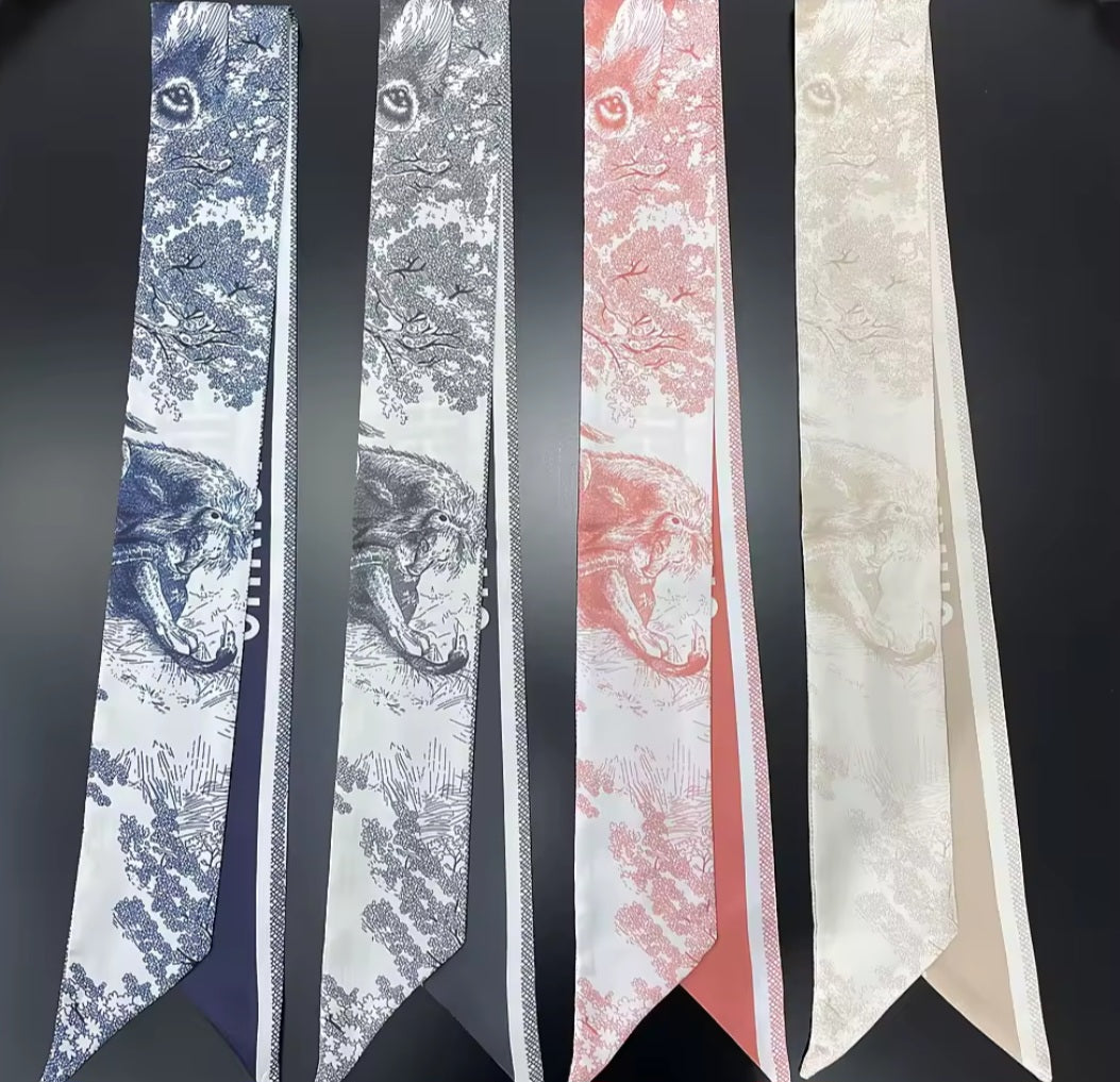 Christian Dior Inspired Twill Ribbon Scarves