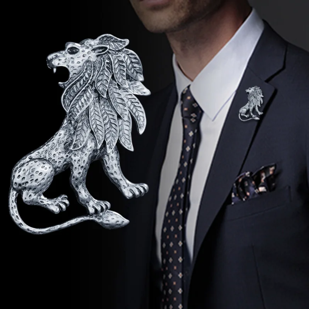 Lion brooch