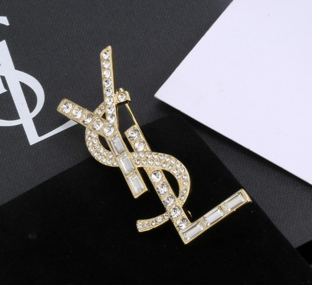 YSL. Designer Inspired Brooches