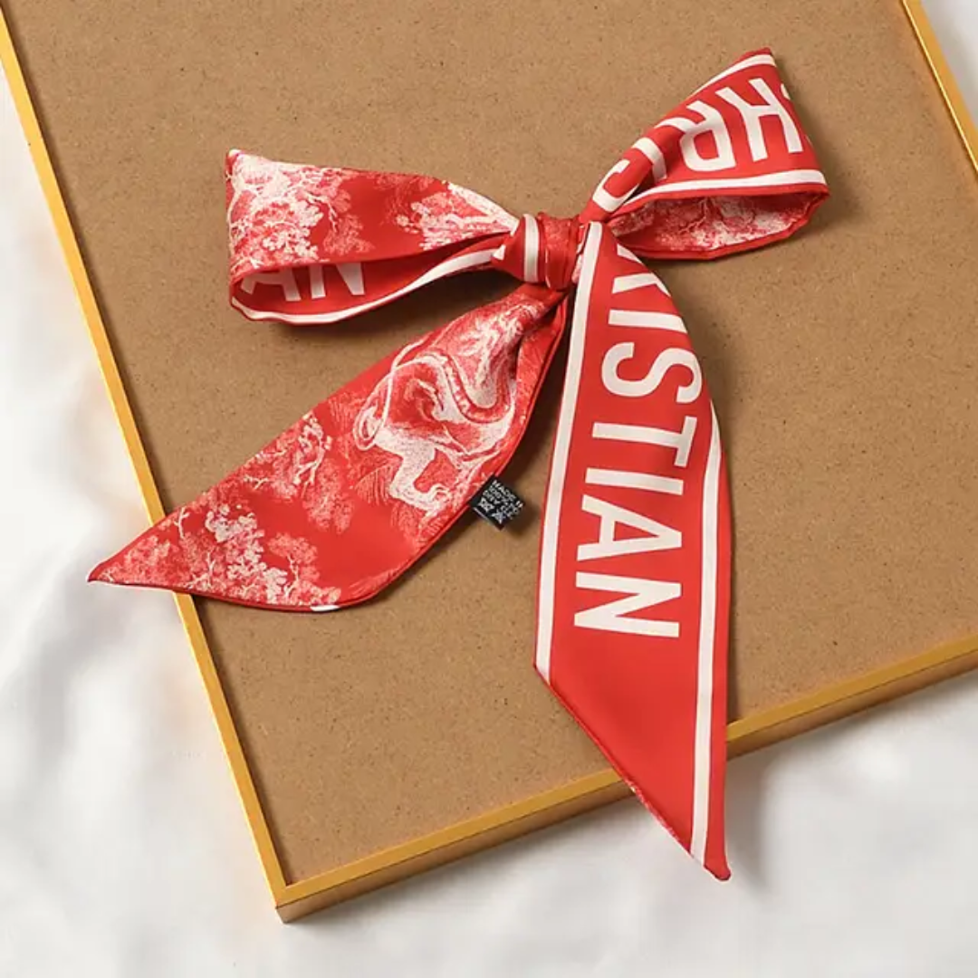 Christian Dior inspired Twill Ribbon Scarves