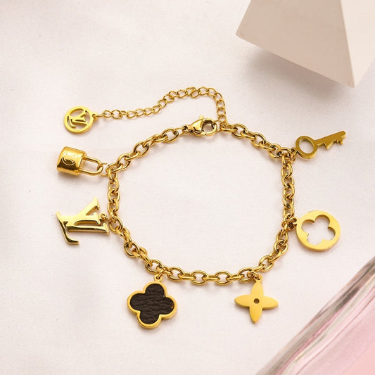 LV Designer Inspired Clover Necklace