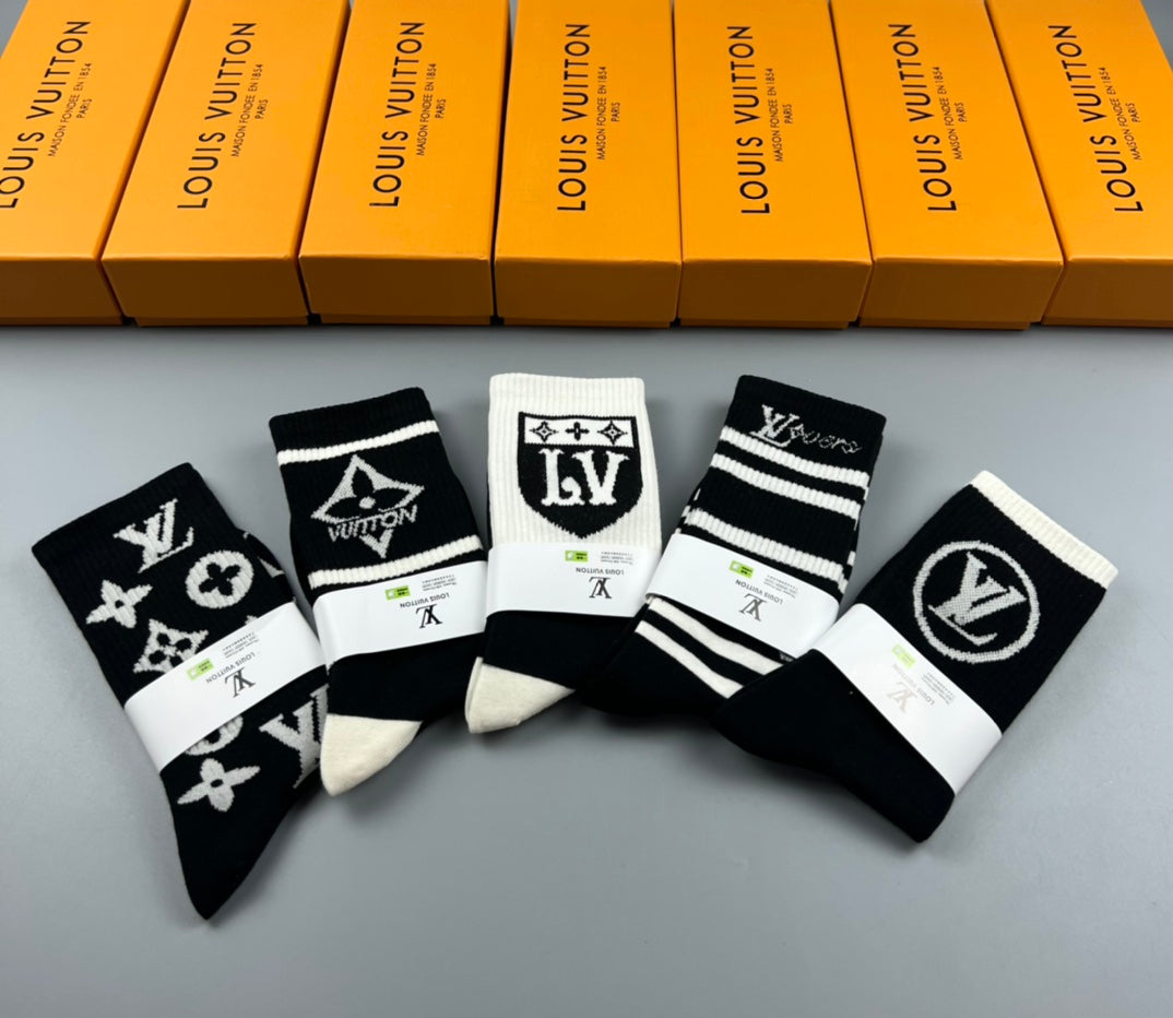 LV Designer Inspired Socks