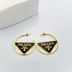 Prada Inspired Hoop Earrings