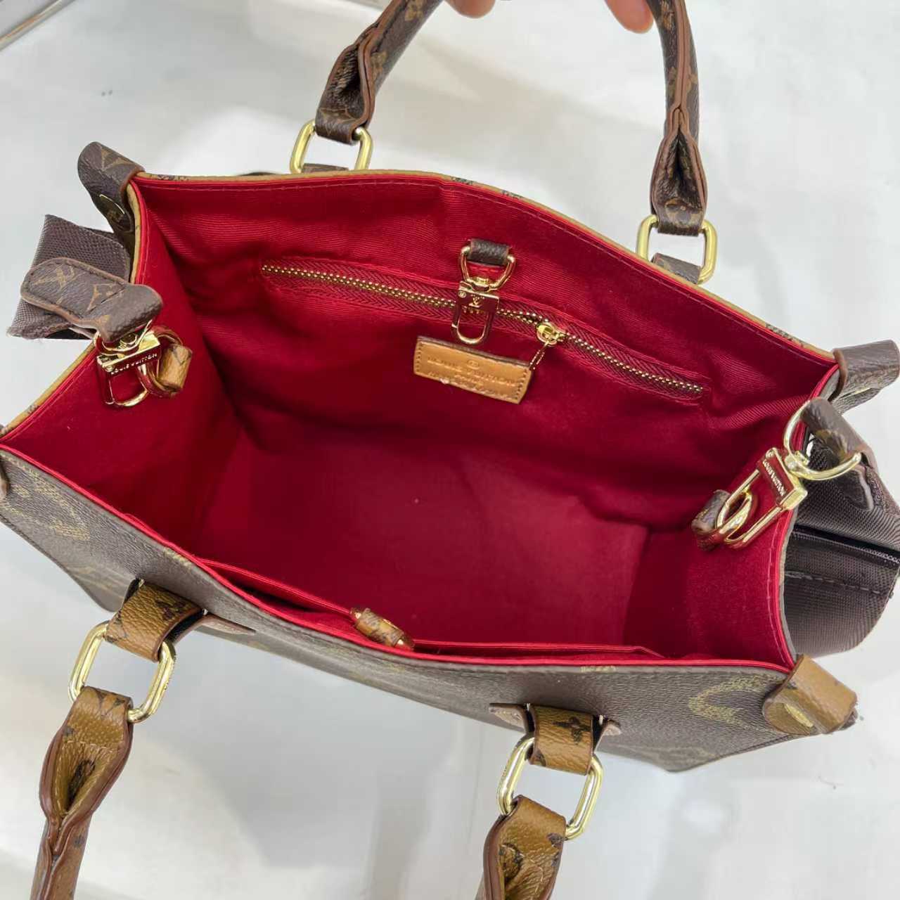 LV inspired reverse tote bag