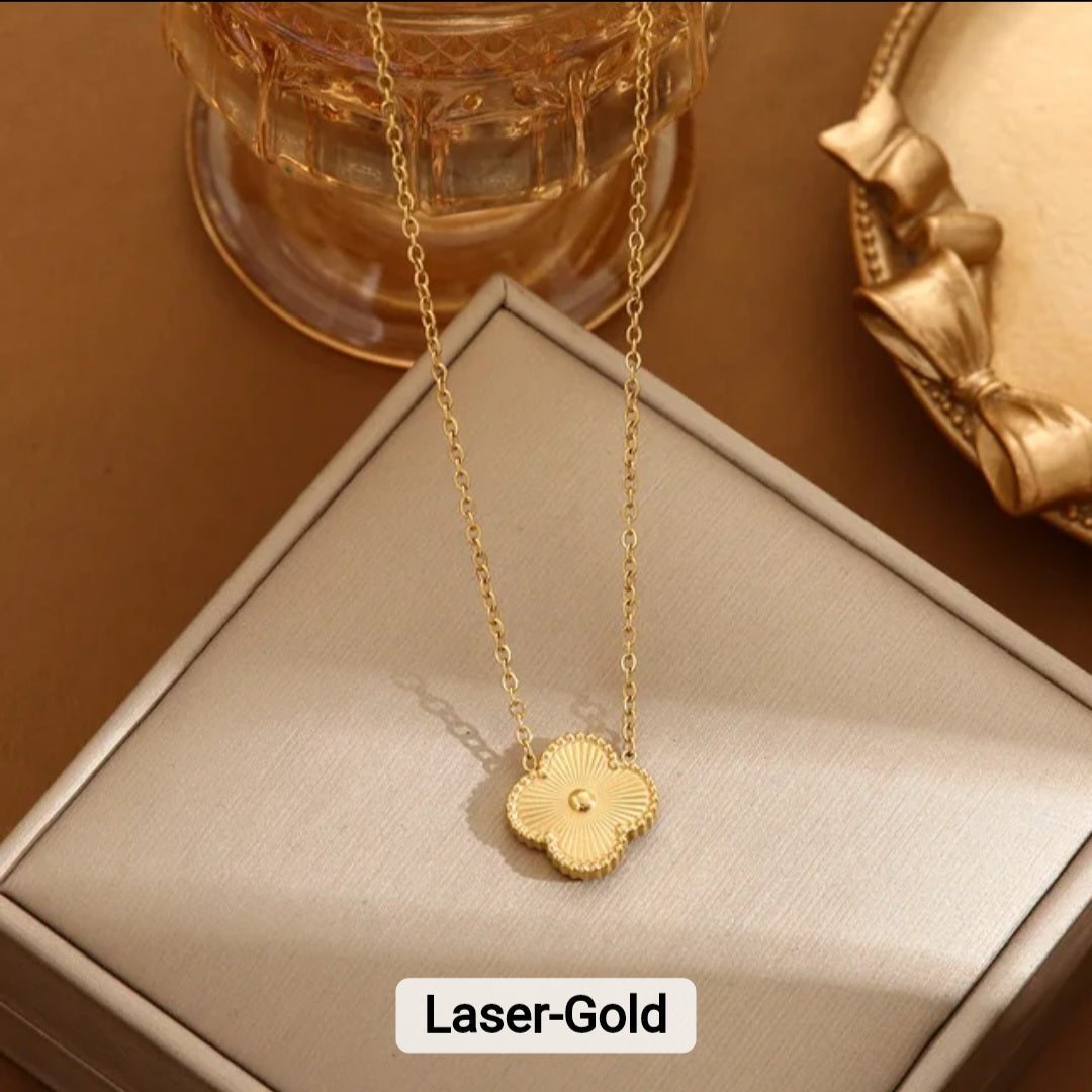 Van Cleef inspired Lazer Gold and Silver Jewelry Collection