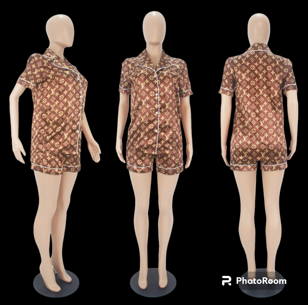 Lv Inspired pajamas short set