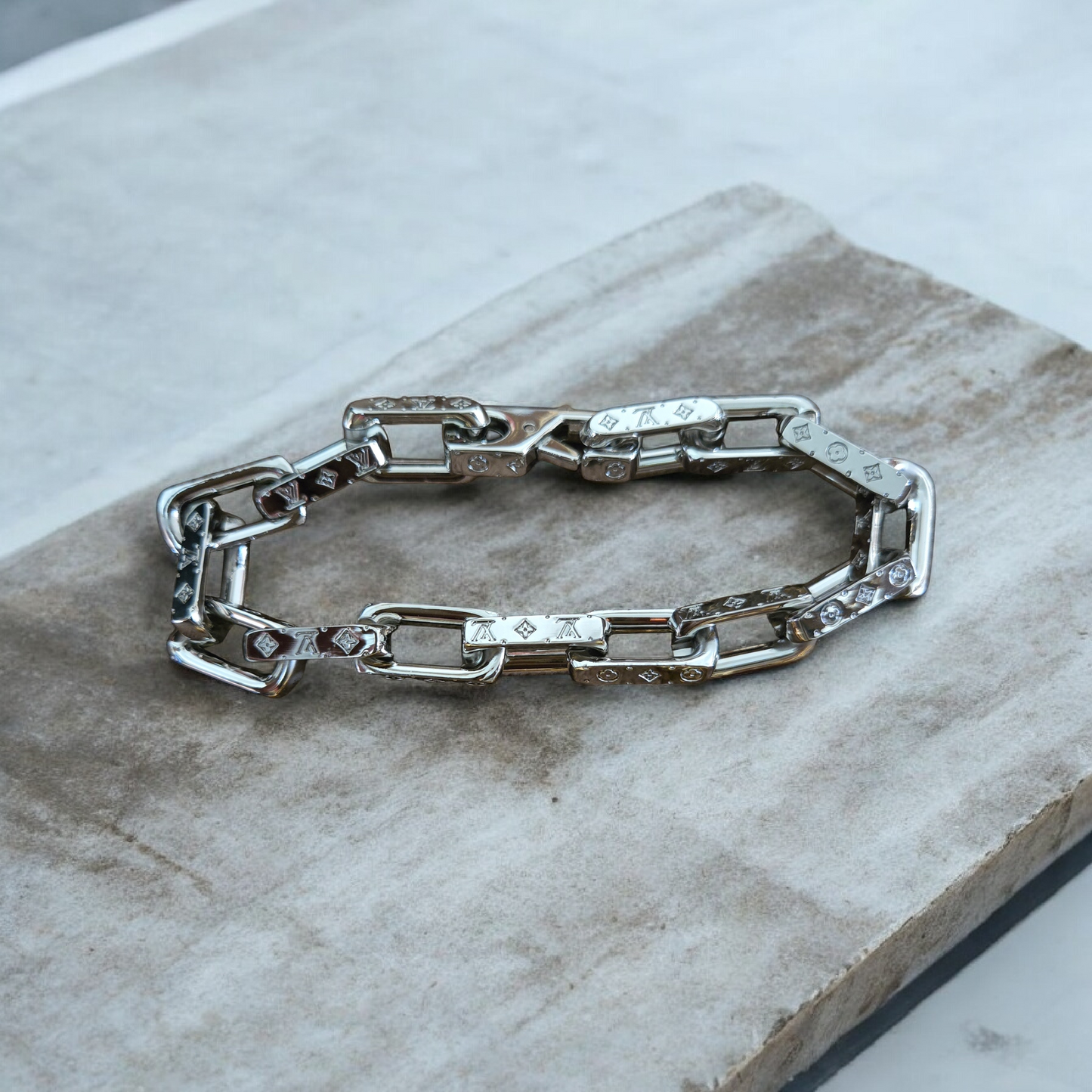 LV Designer Inspired link box chain