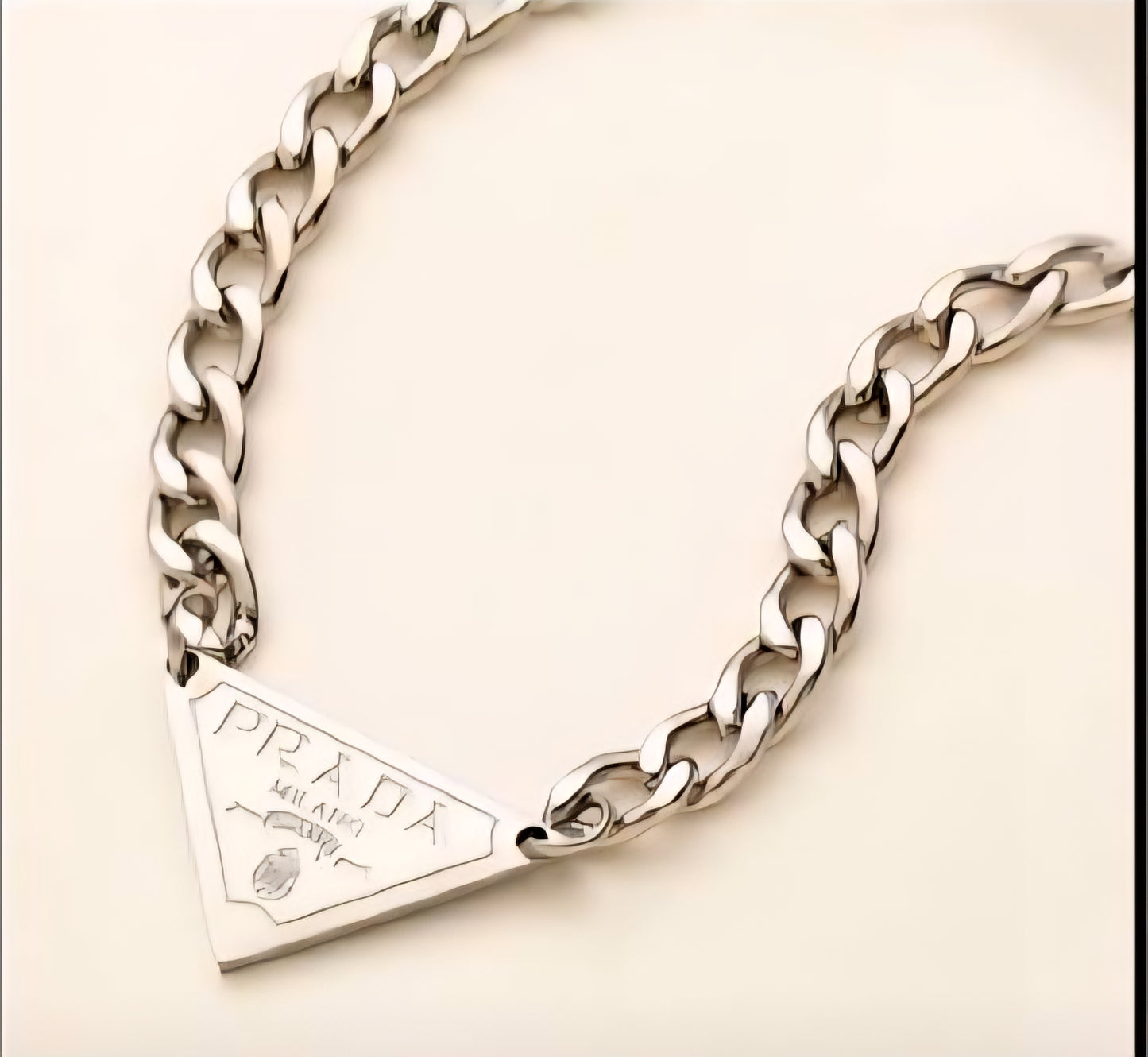 Prada Inspired Cuban Necklace