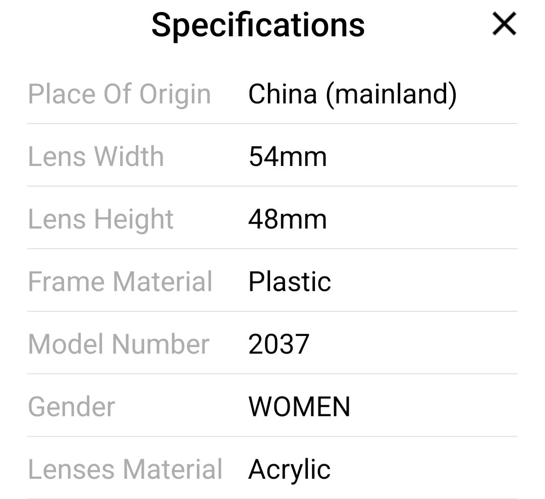 Oversized square Eyewear