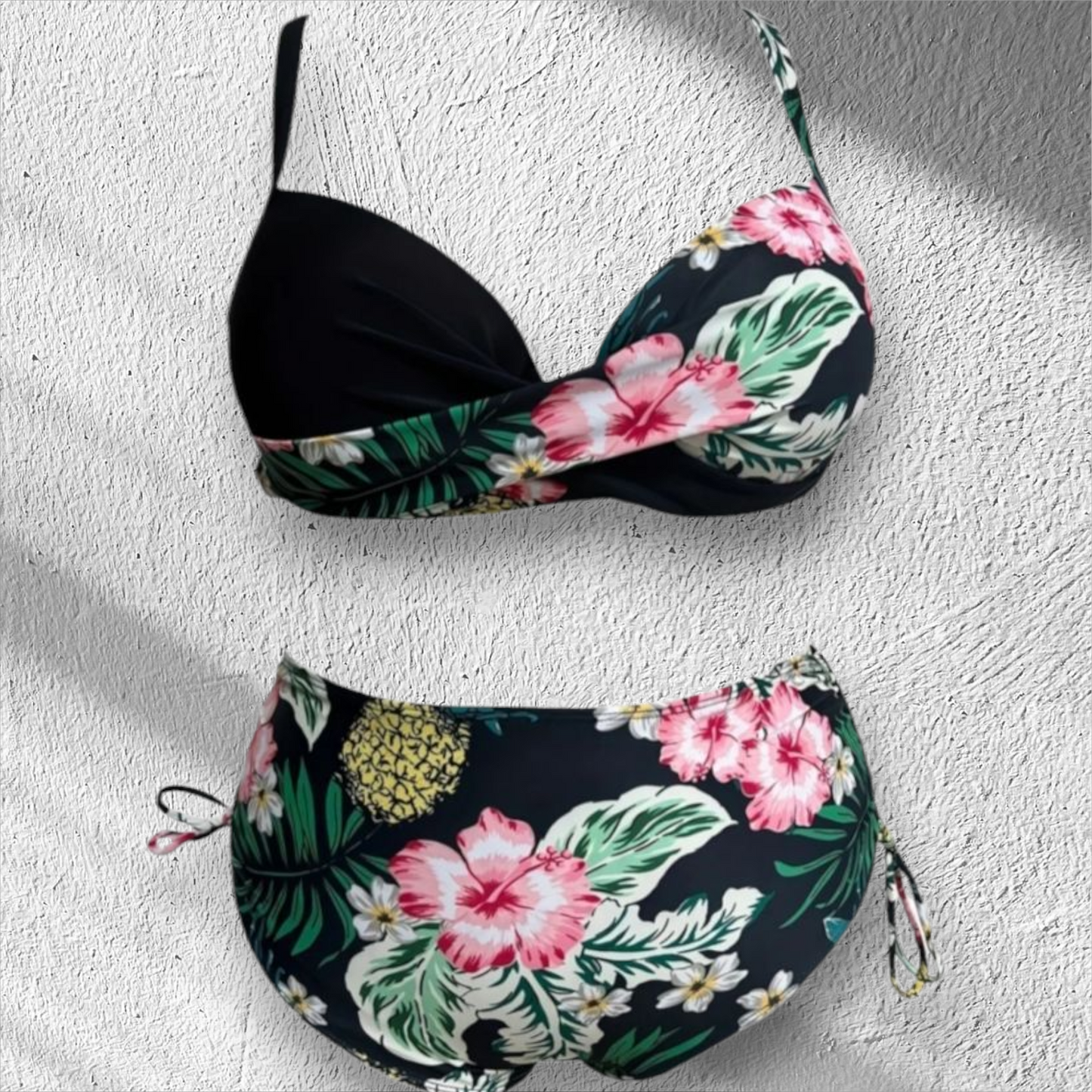 PLUS SIZE 2PC TROPICAL BIKINI SET