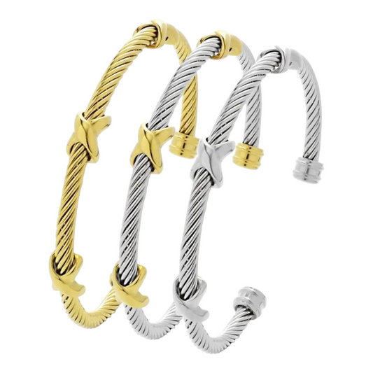 Minimalist Twisted Cuff Bracelet