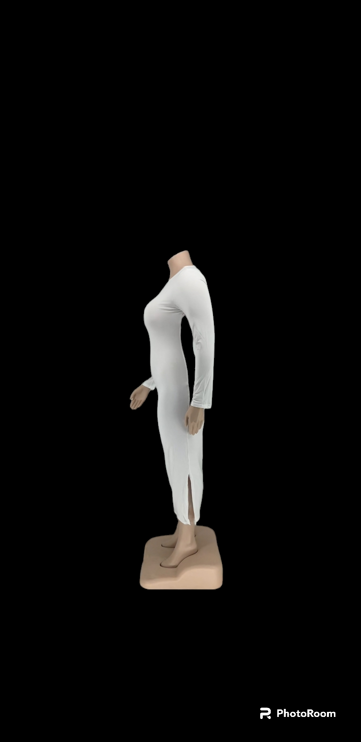 Plus size women ruffle trim side drape midi dress