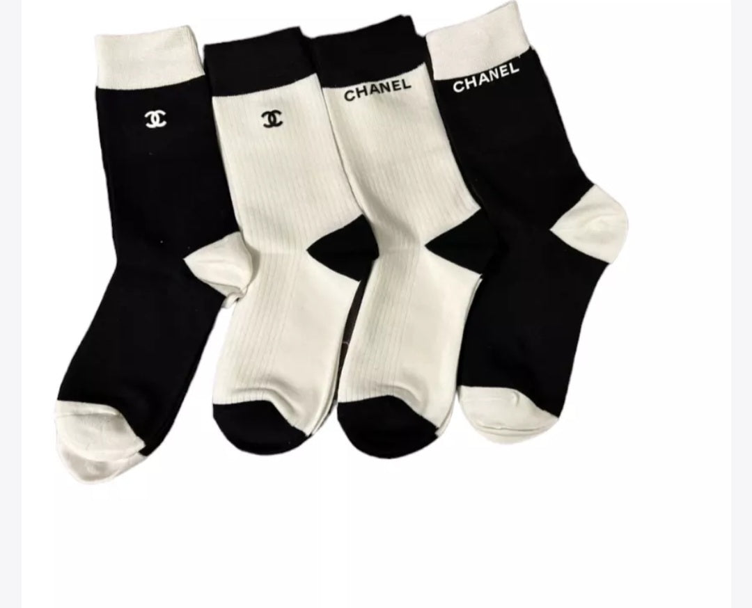 Chanel inspired socks set